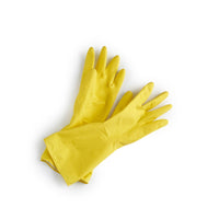 ecoLiving - Natural Latex Rubber Gloves YELLOW: S