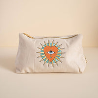 cai & jo - Medium Corduroy Pouch in Stone