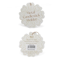 Enamel candlestick (13cm) - Vibrant pink