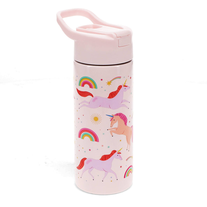 Stainless Steel Bottle with Push Button Lid 500ml - Unicorn