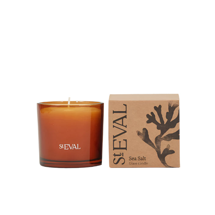 Sea Salt Amber Glass Candle