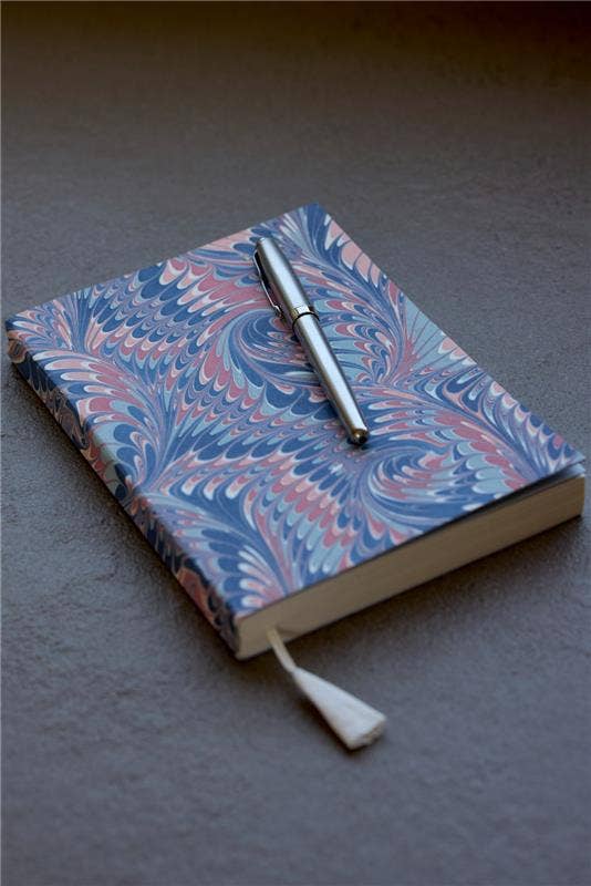 A5 Ruled Notebook - Twisted Scallops Hydrangea