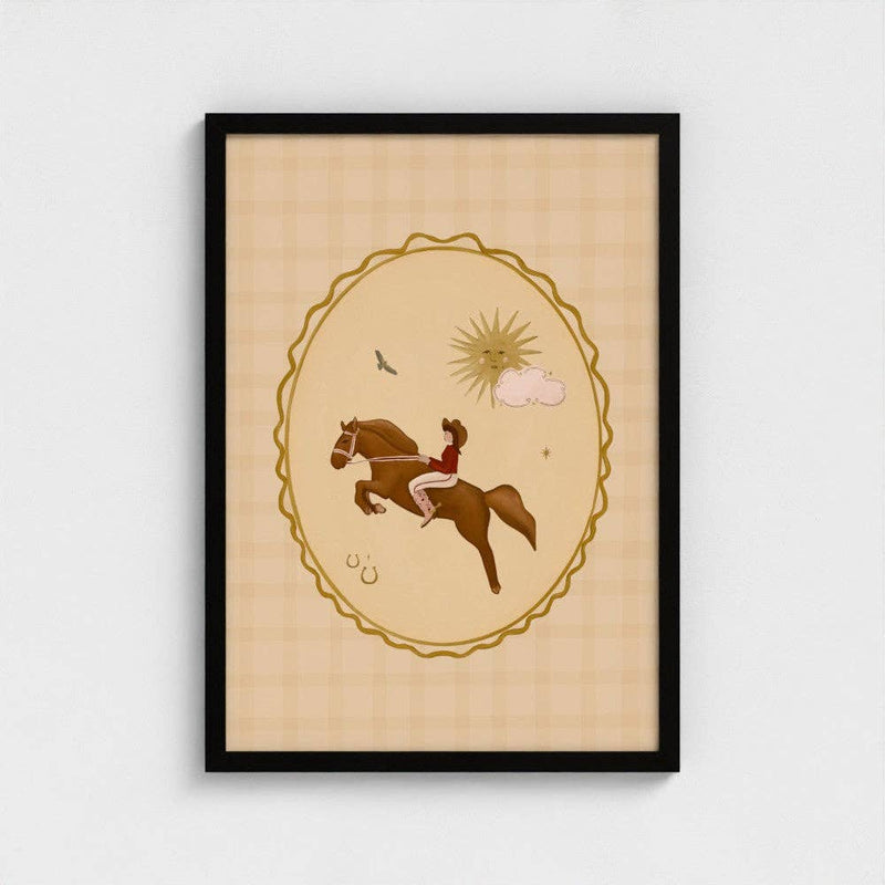 Queen of the Rodeo - Giclee Art Print - Cowgirl Cameo: A3