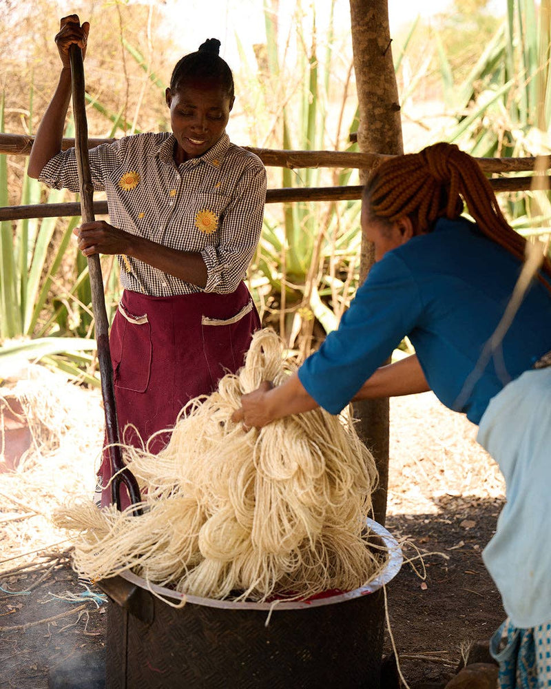 The Basket Room - JADALA: Lavender Colour Block Woven Basket: M / Purple / Colour Block