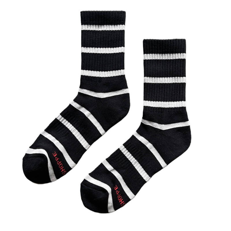 Boyfriend Socks - Black Stripe