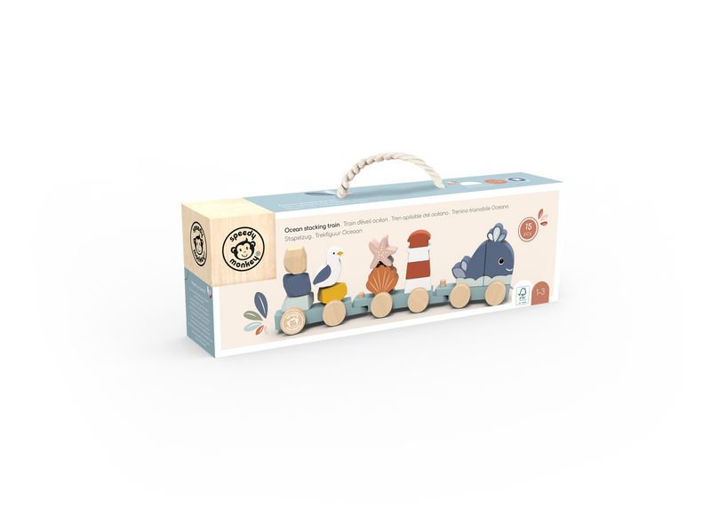 Wooden Ocean Stacking Train