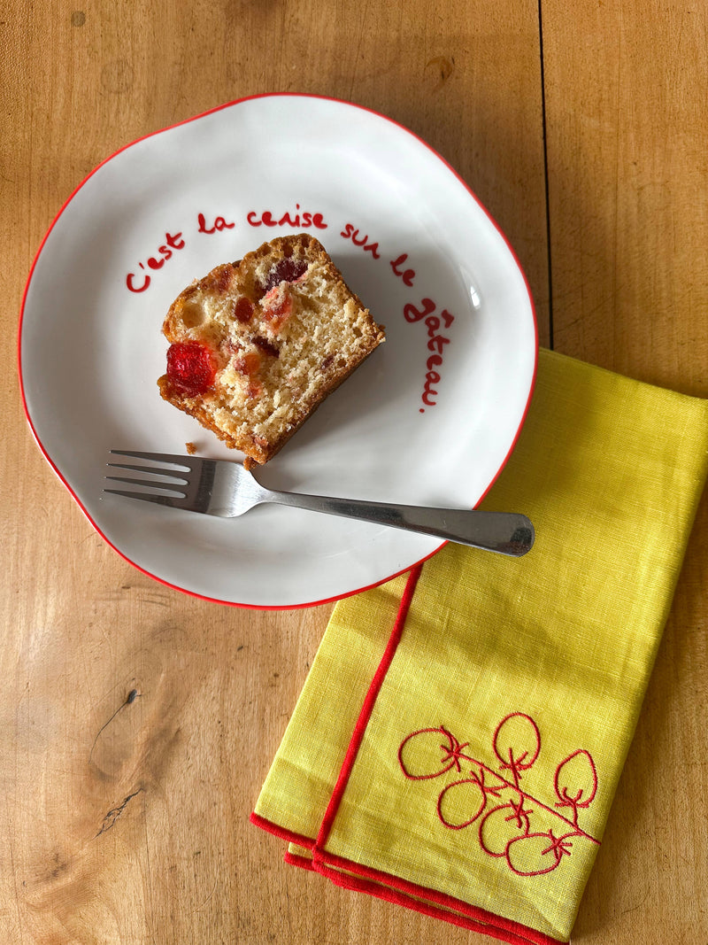 Statement Plate - 'C'est la cerise sur le gateau'