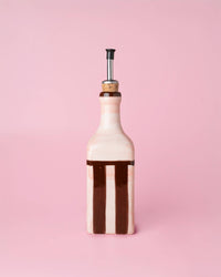 Ceramic Olive Oil Dispenser 475 ml – Pink Chocolate