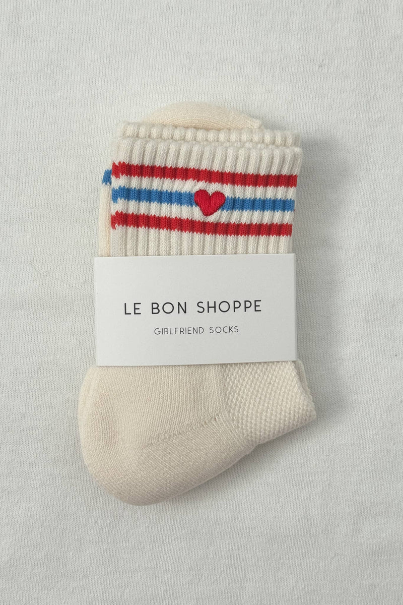 Embroidered Girlfriend Socks - Leche & Heart