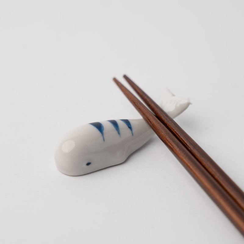 Blue Stripe Whale Chopstick Rest
