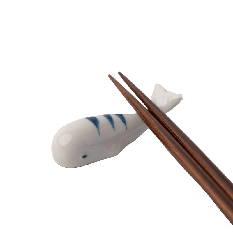 Blue Stripe Whale Chopstick Rest