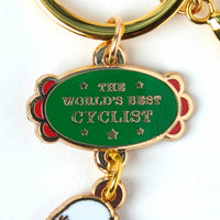 Peanuts World's Best Cyclist Keyring