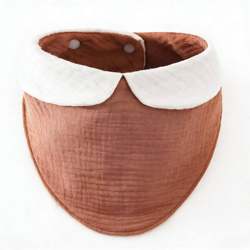 3-layer Muslin Bib - Terracotta