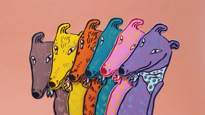 Dog Tails Bookmark - Dusty Pink