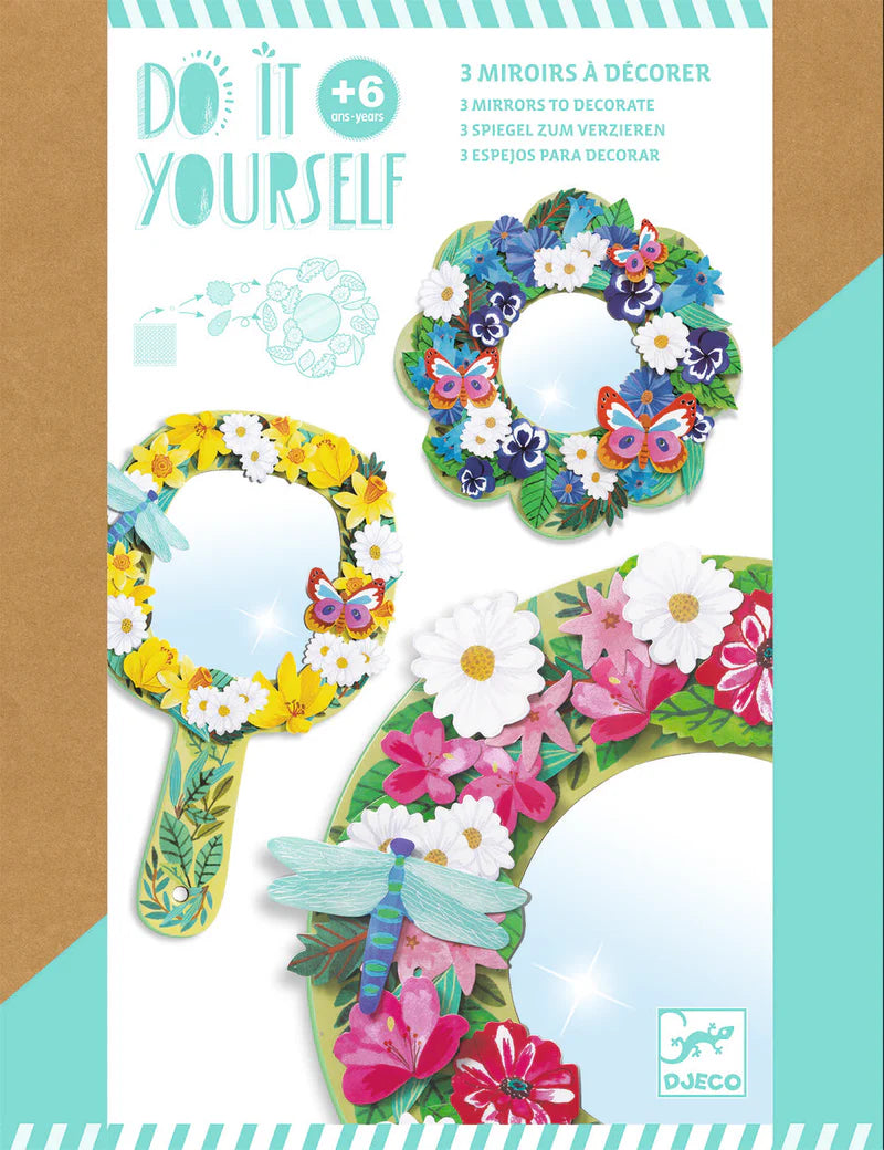 Pretty Flowers DIY Mirror Set