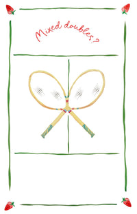 Mixed Doubles? - Tennis Set Linen Teatowel