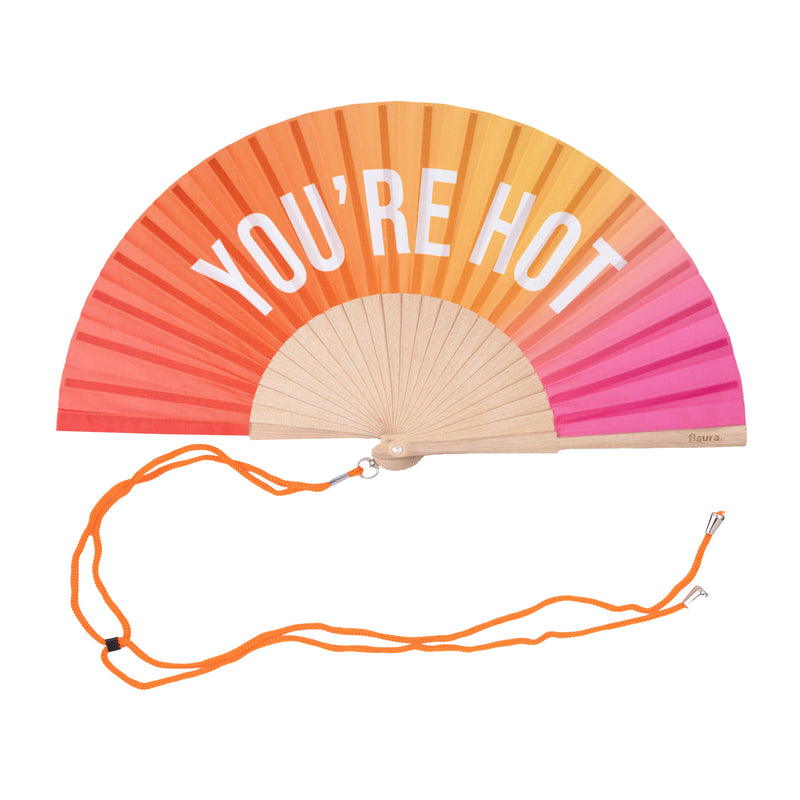 Hand Fan - "You Are Hot" Gradient