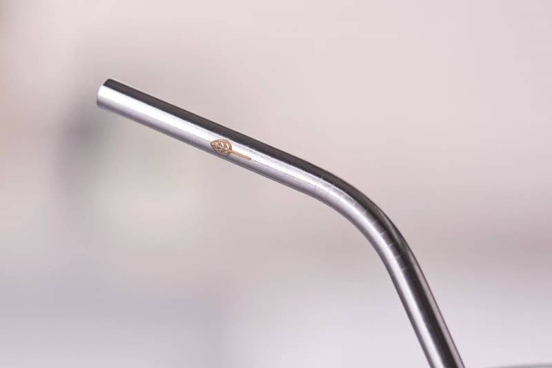 Stainless Steel Bent Drinking Straws - Set of 5