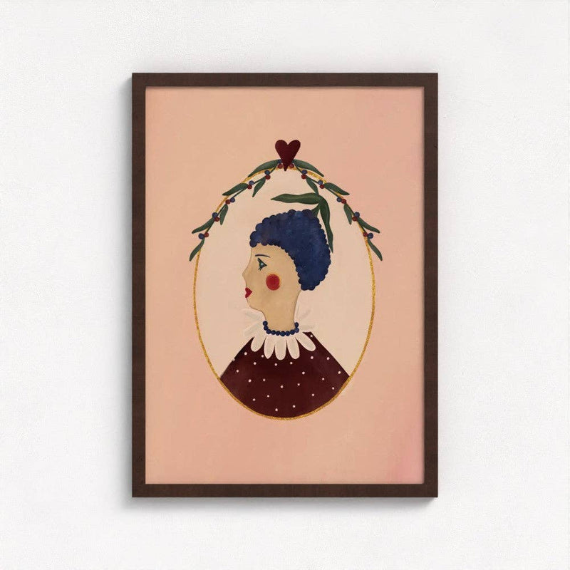 Queen of the Rodeo - Giclee Art Print - Blueberry: A3