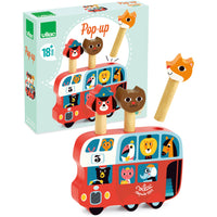 Wooden Pop-Up Bus Activity Toy