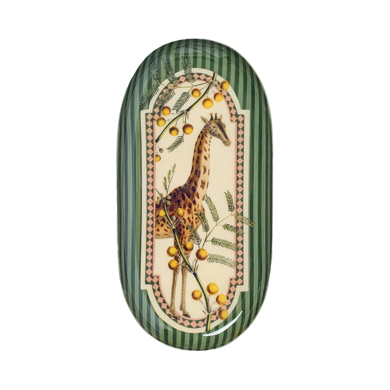 Oval Enamel Tray - Giraffe