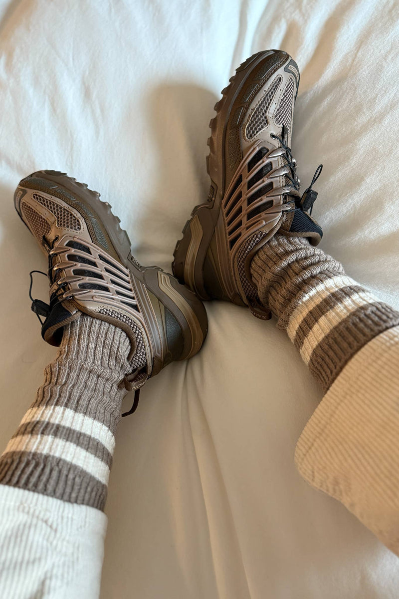 Cottage Varsity Socks - Flax Varsity