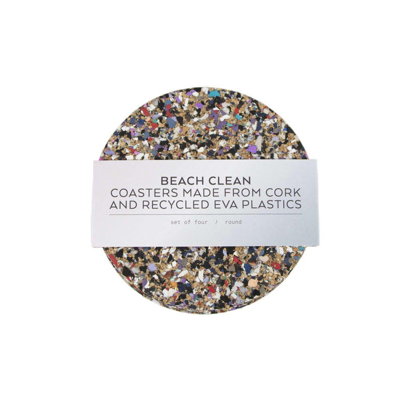 Beach Clean Coasters - Set of 4 - Round