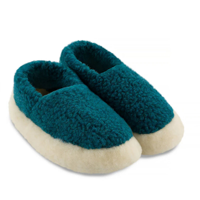 Wool Slippers - Azure
