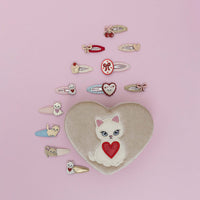 Kitty Bow Mini Hair Clips