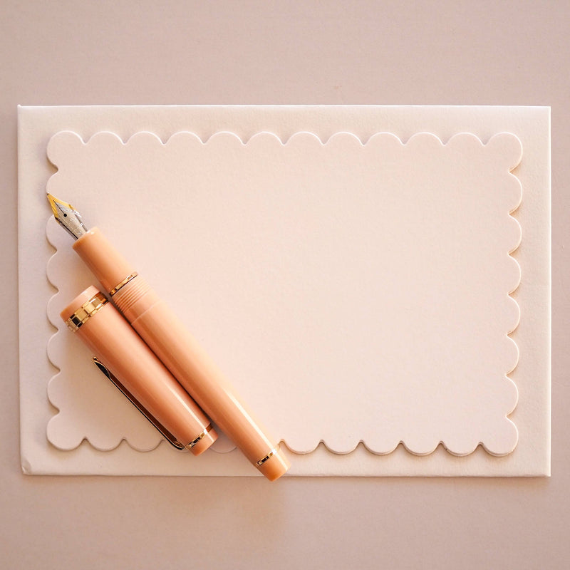 Scalloped Notecard Writing Set - Pack of 4