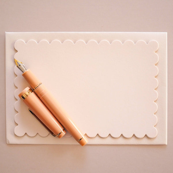 Scalloped Notecard Writing Set - Pack of 4