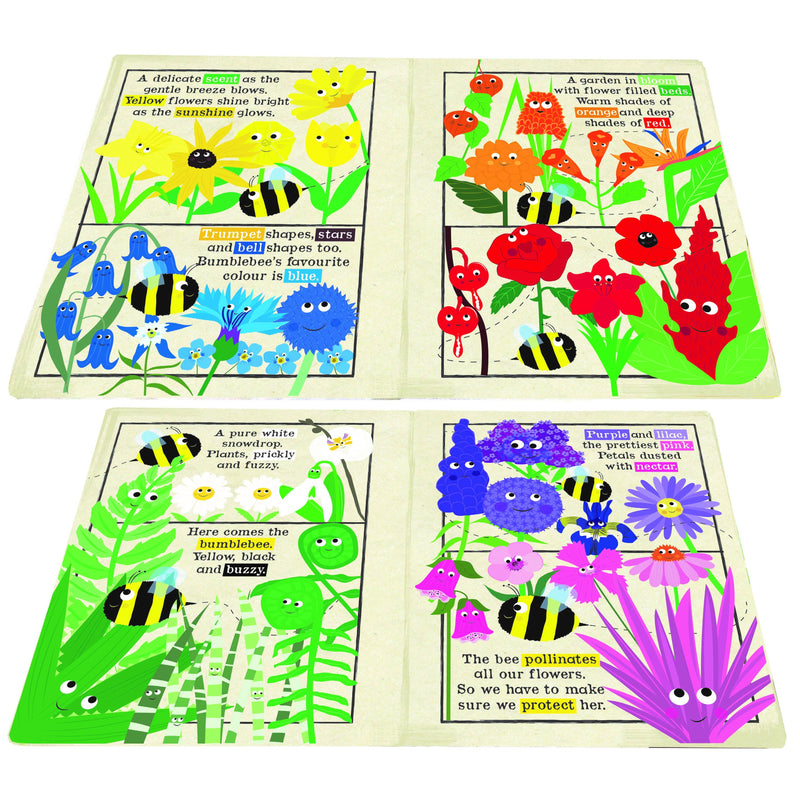 Crinkly Cloth Newspaper - Flowers And The Bee