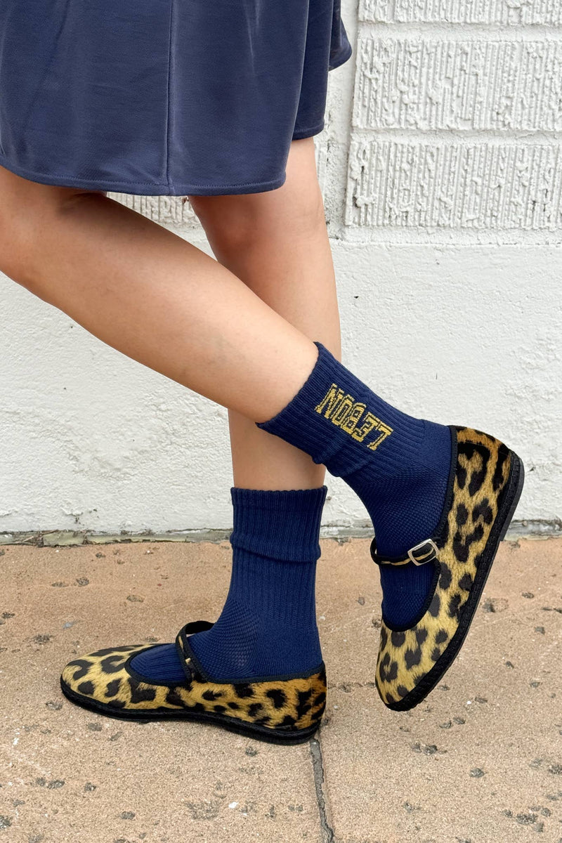 Preppy Socks - Navy/Gold