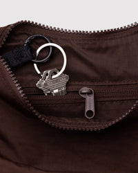Small Nylon Crescent Bag - Coffee
