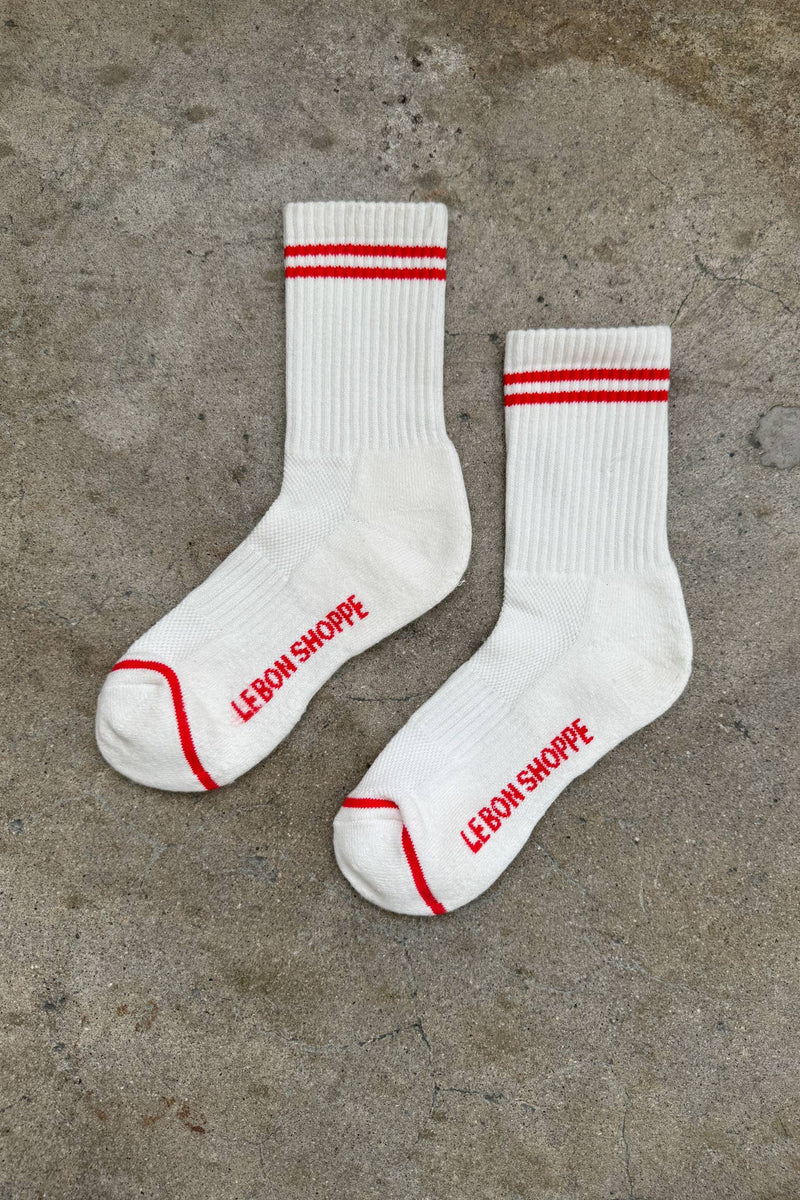 Boyfriend Socks - Cardinal