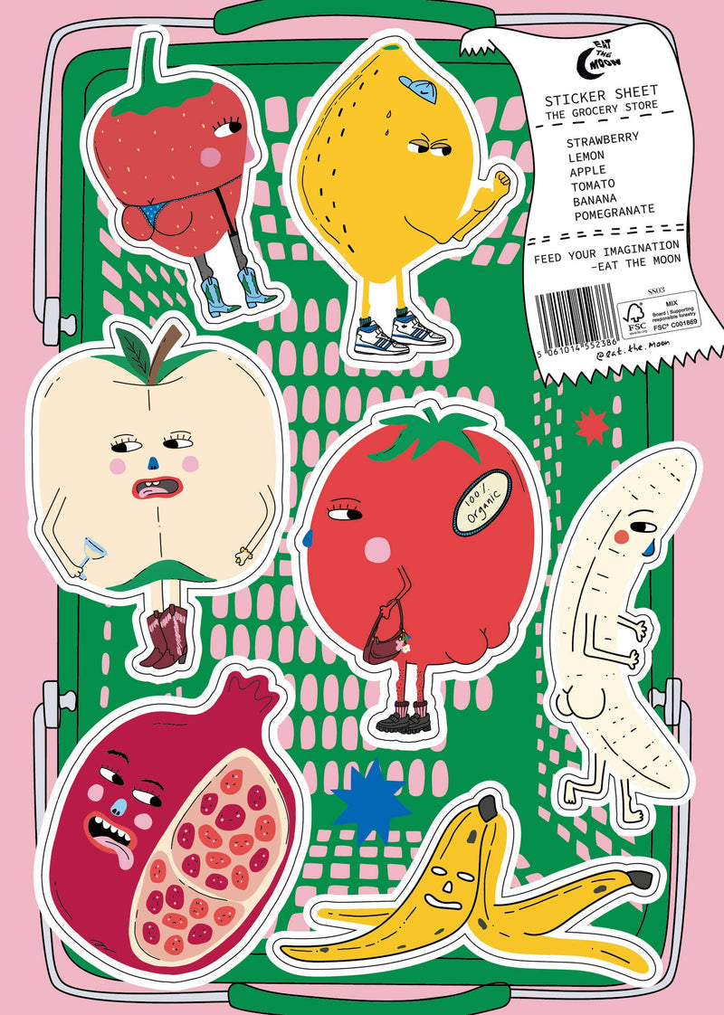 A5 Sticker Sheet (ETM) - The Grocery Store