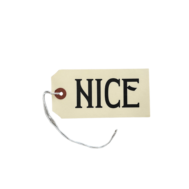 Nice Christmas Letterpress Gift Tags - Pack of 5