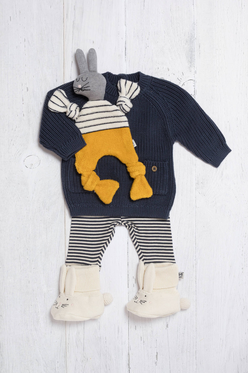 Cotton Knit Baby Slipper Socks: Rabbit