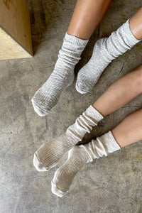 Cottage Socks - White Linen