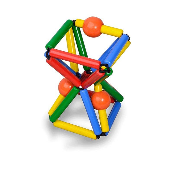 Wooden Rattle Grabber - Multicolored