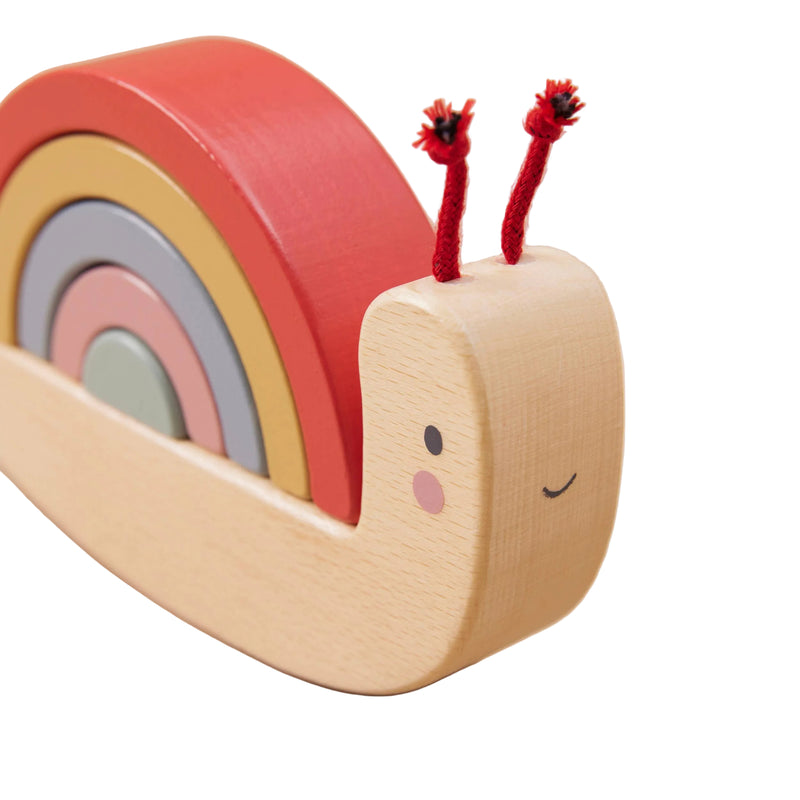Wooden Snail Stacker Toy