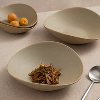 Gohobi Japanese Ceramic Irregular Salad Bowl: 8.5 inch