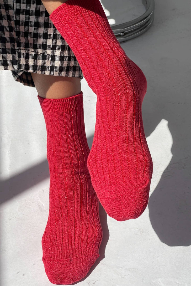Her Socks - Ruby Glitter