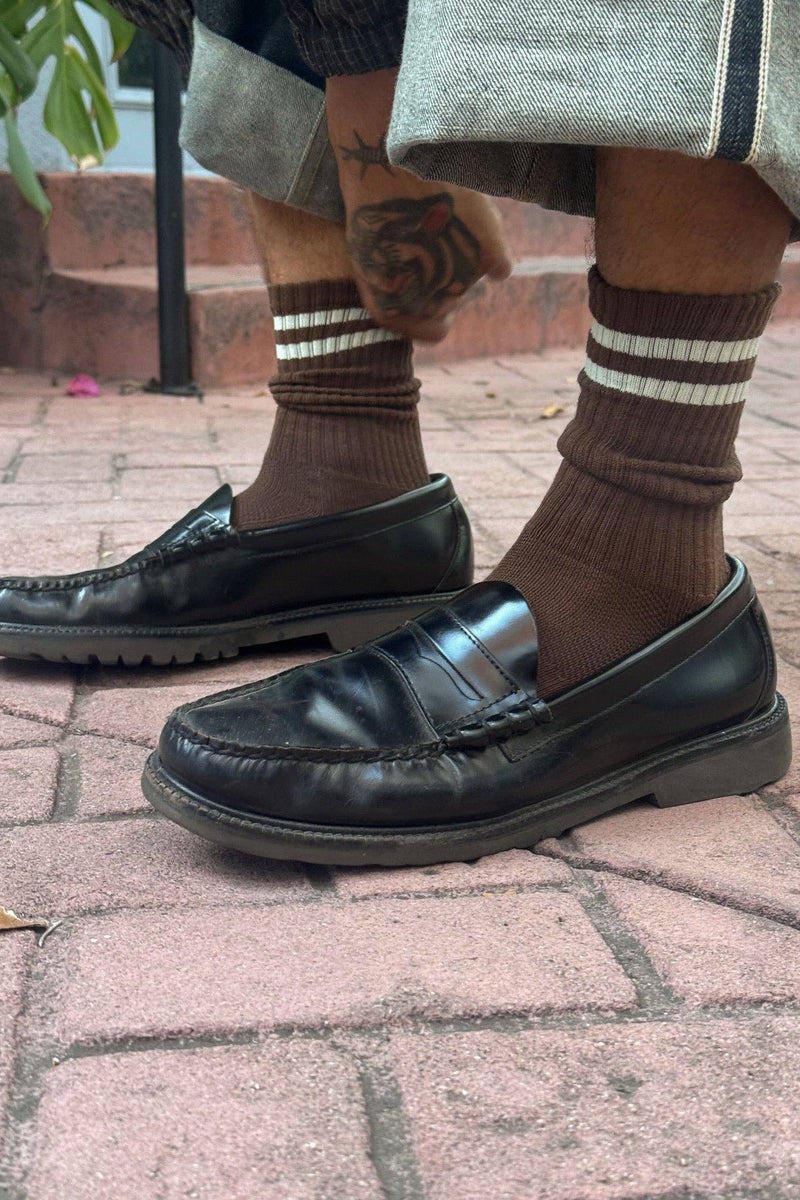 Extended Boyfriend Socks - Cardinal