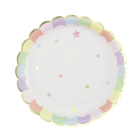 Scalloped Plates - Pastel Pink - Pack of 8