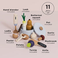 Soup and Utensils Wooden Toy Set