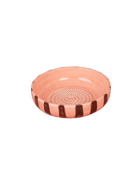 Large Ceramic Grater Plate & Spoon - Chocolate