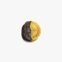 Eclipse Black Gold Sun Moon Face Acetate Hair Claw Clip