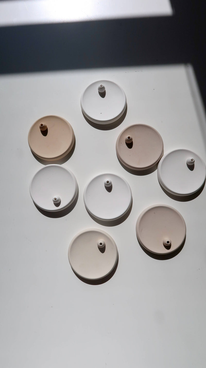 Scandi Round Incense Holder: Beige