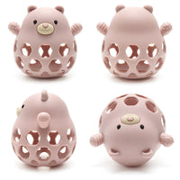 Silicone Motor Skills Ball Bear - Soft Pink